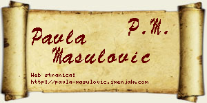 Pavla Mašulović vizit kartica